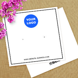 Anpassningsbar Lägg till Logotyp Vit Visning för j Fyrkantigt Visitkort