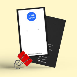 Anpassningsbar Lägg till Logotyp Vit Visning för j Visitkort