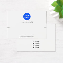 Anpassningsbar Lägg till Logotyp, vit Visning för  Visitkort