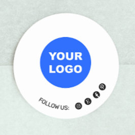 Anpassningsbar Lägg till Logotypen Oformaterad Soc Runt Klistermärke