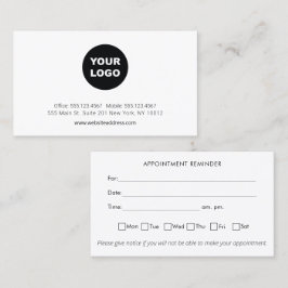 Anpassningsbar Lägg till Möte påminnelse om Profes Visitkort