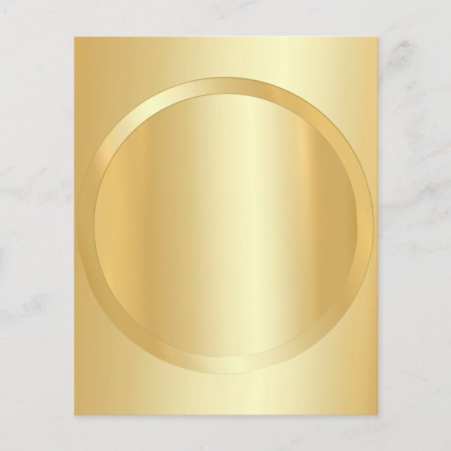 Anpassningsbar Lägg till textmallen Faux Guld Glam Flygblad (Framsidan)