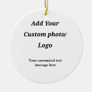 anpassningsbar lägga till din fotologotyp din anpa julgransprydnad keramik