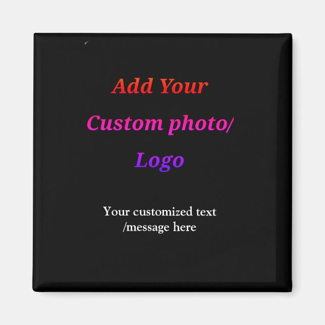 anpassningsbar lägga till din fotologotyp din anpa magnet (Framsidan)