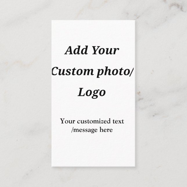 anpassningsbar lägga till din fotologotyp din anpa visitkort (Framsida)