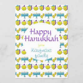 Anpassningsbar lägger till ditt namn Hanukkah söt Inbjudningar