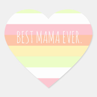 Anpassningsbar Lägsta bästa Mamma någonsin Mors da Hjärtformat Klistermärke