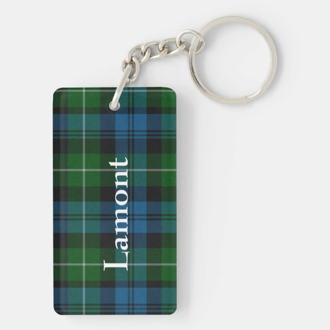 Anpassningsbar Lamont Tartan P Nyckelring (Baksidan)