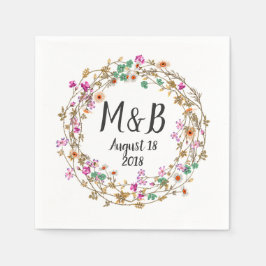 Anpassningsbar Land Stil Blommigt Utandningsluft M Pappersservett