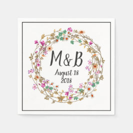 Anpassningsbar Land Stil Blommigt Utandningsluft M Pappersservett