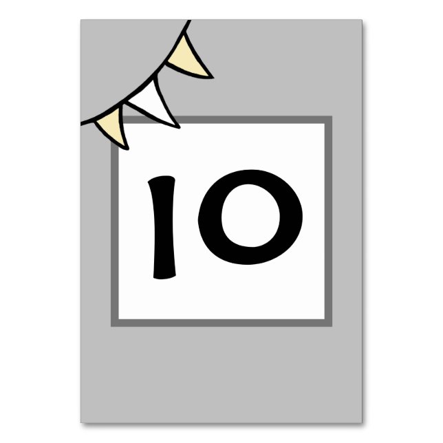 Anpassningsbar Landsbyggsbröllop Tractor Bunting Bordsnummer (Framsidan)