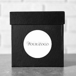 Anpassningsbar Lång tunn affärsmässig Logotyp - mi Runt Klistermärke