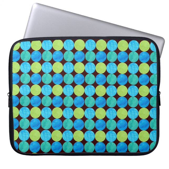 Anpassningsbar Laptop sleeve: Måne Grid Mönster Sleeve (Framsidan)