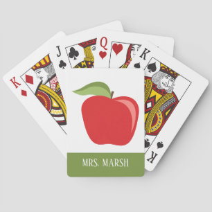 Anpassningsbar Lärare Apple med modernt äpple Casinokort