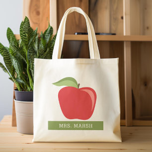 Anpassningsbar Lärare Apple med modernt äpple Tygkasse