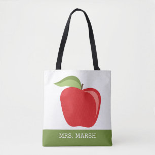 Anpassningsbar Lärare Apple med modernt äpple Tygkasse