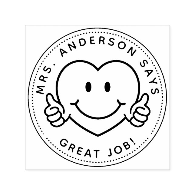 Anpassningsbar Lärare Gift Frimärke Back to school Självfärgande Stämpel (Design)