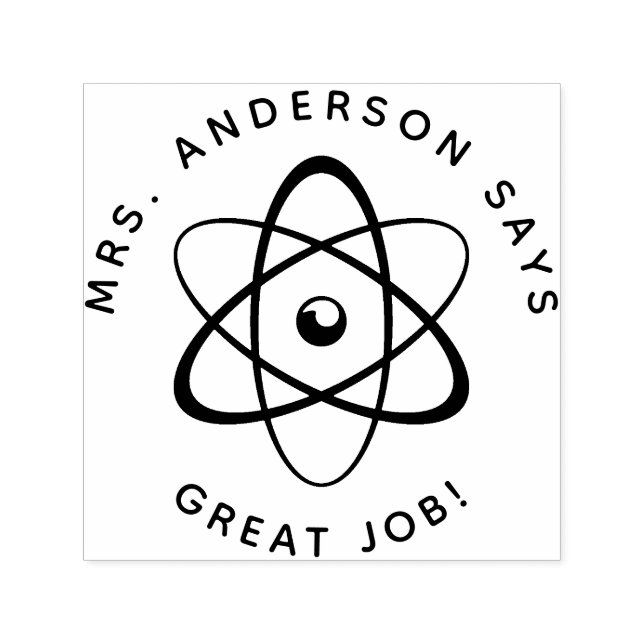 Anpassningsbar Lärare Gift Idea Chemistry Lärare Självfärgande Stämpel (Design)