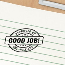 Anpassningsbar Lärare Namn Bra Jobb! Godkännande a
