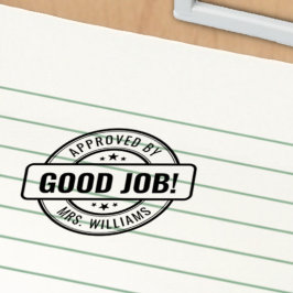 Anpassningsbar Lärare Namn Bra Jobb! Godkännande a Självfärgande Stämpel