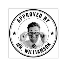 Anpassningsbar Lärare Namn Funny Ansikte Godkännan