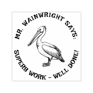 Anpassningsbar Lärare Pelican Frimärke Cute "Super Självfärgande Stämpel