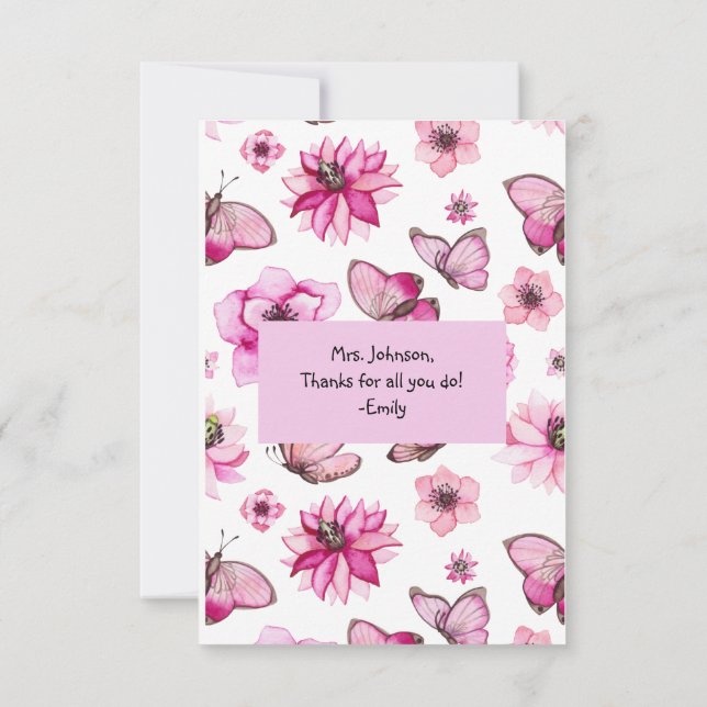 Anpassningsbar Lärare Tack för att hjälpa oss att  (Baksida)