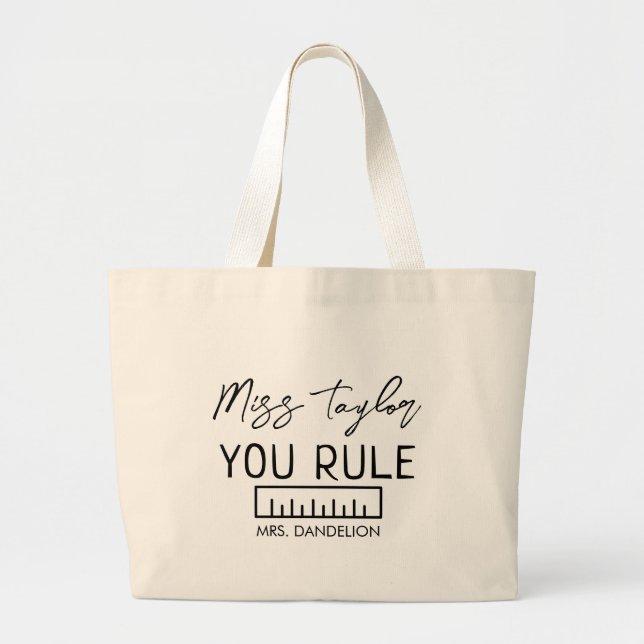 Anpassningsbar Lärare Tote: Perfekt Math Gift Jumbo Tygkasse (Framsidan)