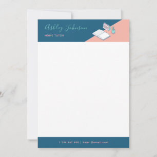 Anpassningsbar Lärare Tutor Letterhead mall 5x7