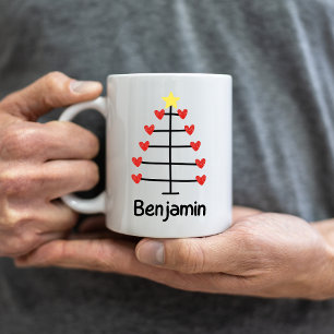 Anpassningsbar Lärarens Namn med söt Julgran Kaffemugg