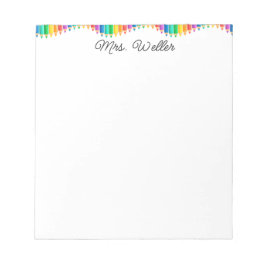 Anpassningsbar Lärares Färgpennor, Cute Rainbow Anteckningsblock