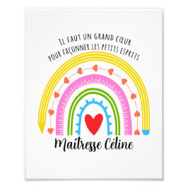 Anpassningsbar Lärargåva, Tack Lärare Fototryck