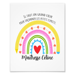 Anpassningsbar Lärargåva, Tack Lärare Fototryck