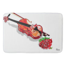 Anpassningsbar Large Bath Mat Violin med Ro