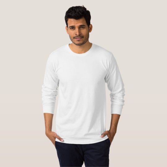 American Apparel Fine Jersey Långärmad T-Shirt, Herr, Vit