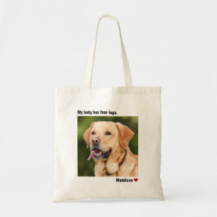 Anpassningsbar Large Photo Personlig Hund Tygkasse