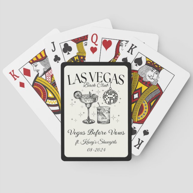 Anpassningsbar Las Vegas Bachelorette Party Person Casinokort (Baksidan)