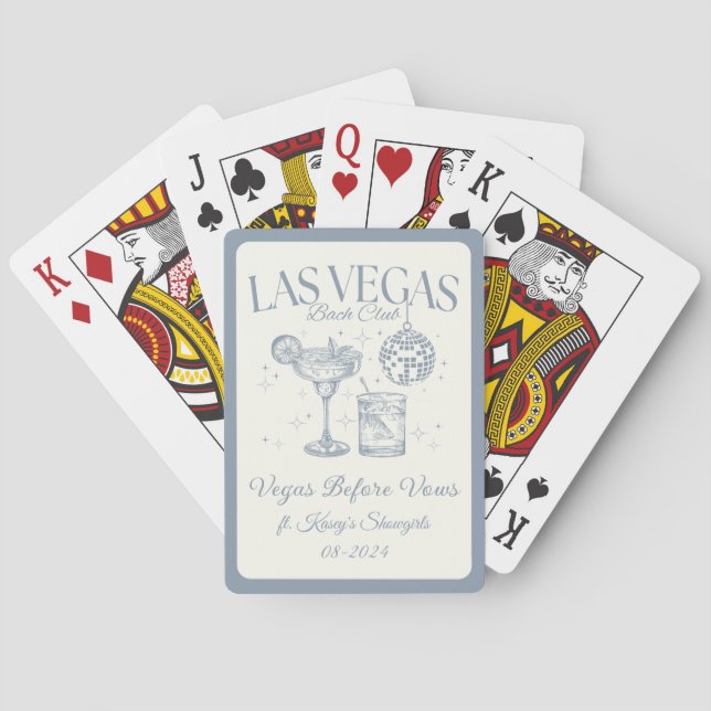 Anpassningsbar Las Vegas Bachelorette Party Person Casinokort (Baksidan)