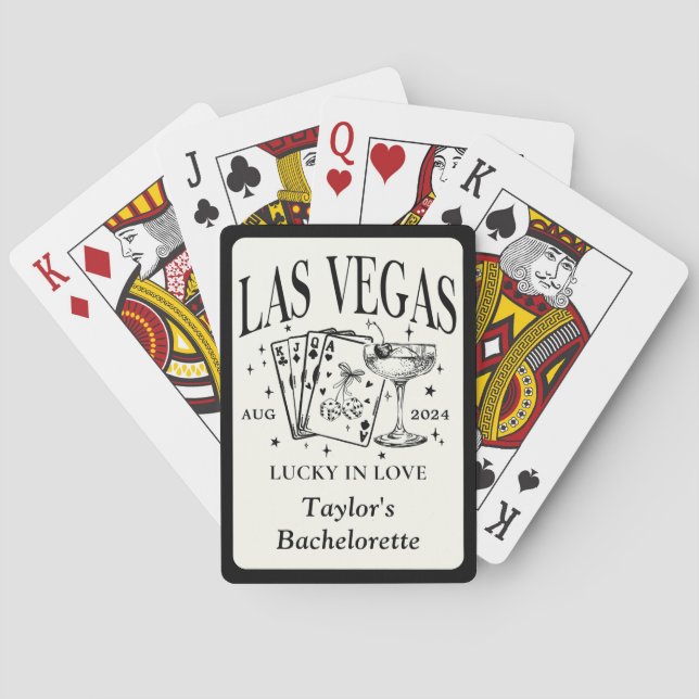 Anpassningsbar Las Vegas Bachelorette Party Person Casinokort (Baksidan)