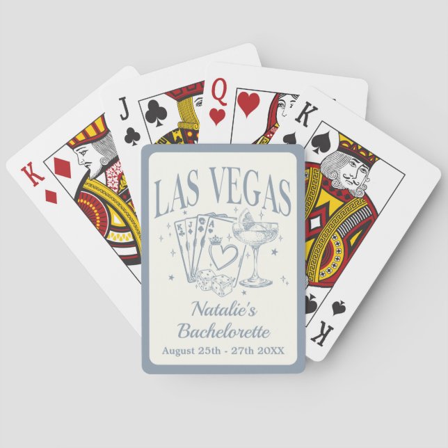 Anpassningsbar Las Vegas Bachelorette Party Person Casinokort (Baksidan)