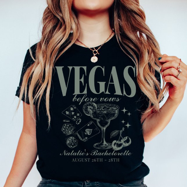 Anpassningsbar Las Vegas Bachelorette Party Person T Shirt (Skapare uppladdad)