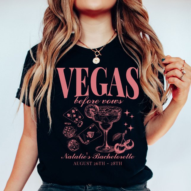 Anpassningsbar Las Vegas Bachelorette Party Person T Shirt (Skapare uppladdad)