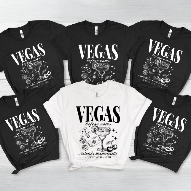 Anpassningsbar Las Vegas Bachelorette Party Person T Shirt (Skapare uppladdad)