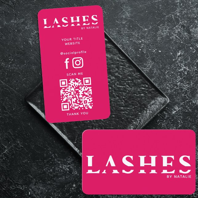 Anpassningsbar Lash Extension Technician-Coola QR- Visitkort (Skapare uppladdad)