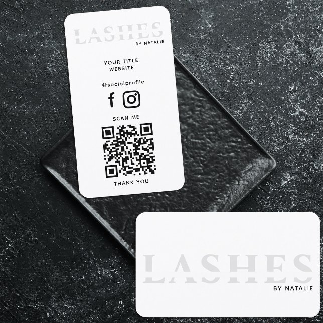 Anpassningsbar Lash Extension Technician-Coola QR- Visitkort (Skapare uppladdad)