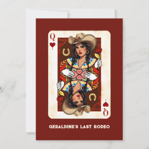 Anpassningsbar Last Rodeo Midwest Queen of Hearts Inbjudningar