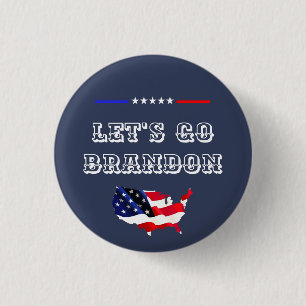 Anpassningsbar LÅT OSS GO BRANDON Funny Humor FJB Knapp