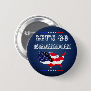 Anpassningsbar LÅT OSS GO BRANDON Trump 2024 Ameri Knapp