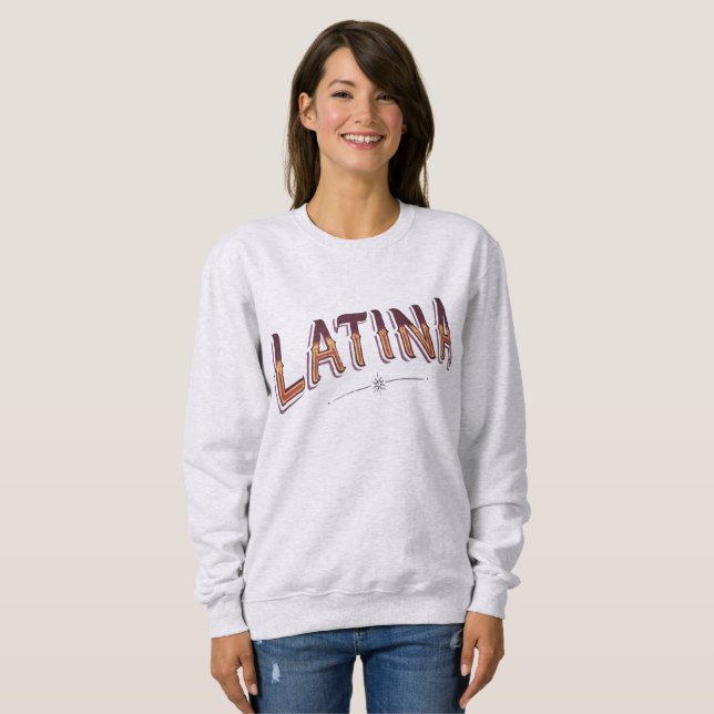 Anpassningsbar Latina Graphic Tee - fet design (Hel framsida)