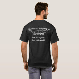 Anpassningsbar Latitude & Longitude Monark fjäril T Shirt